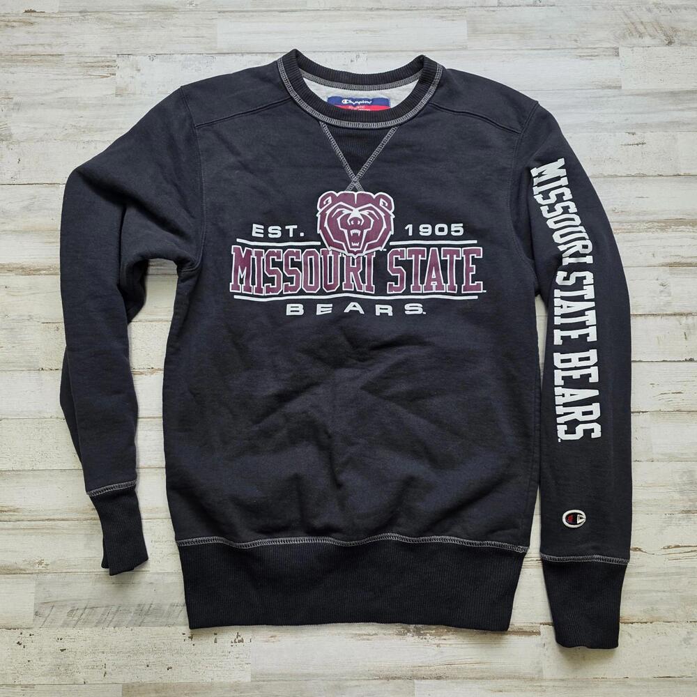 Missouri State University Bears Crewneck Sweatshirt Size S Cotton Blend Comfort